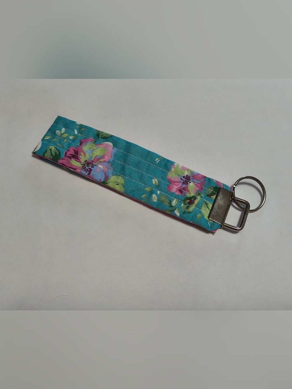 Floral Teal Wristlet Key Fob - Women Accessories